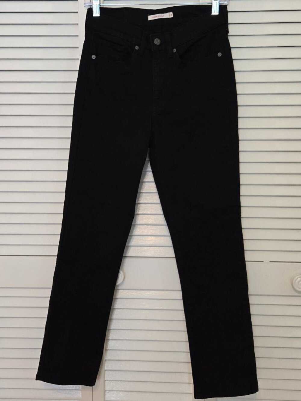 Levi Strauss Black Straight Leg Jeans - Size 4S